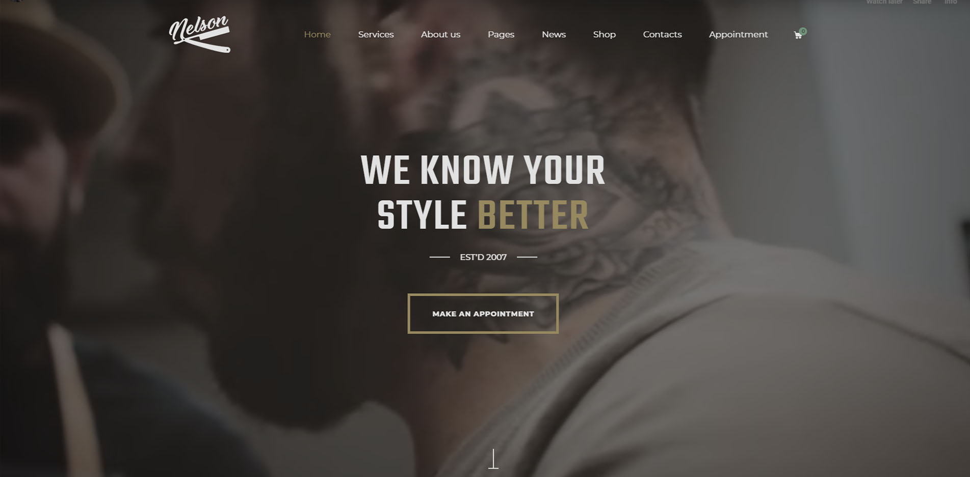 Barber Shop Website Design #8