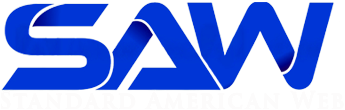 Standard American Web's logo broken down into the letters 'S' 'A' 'W'