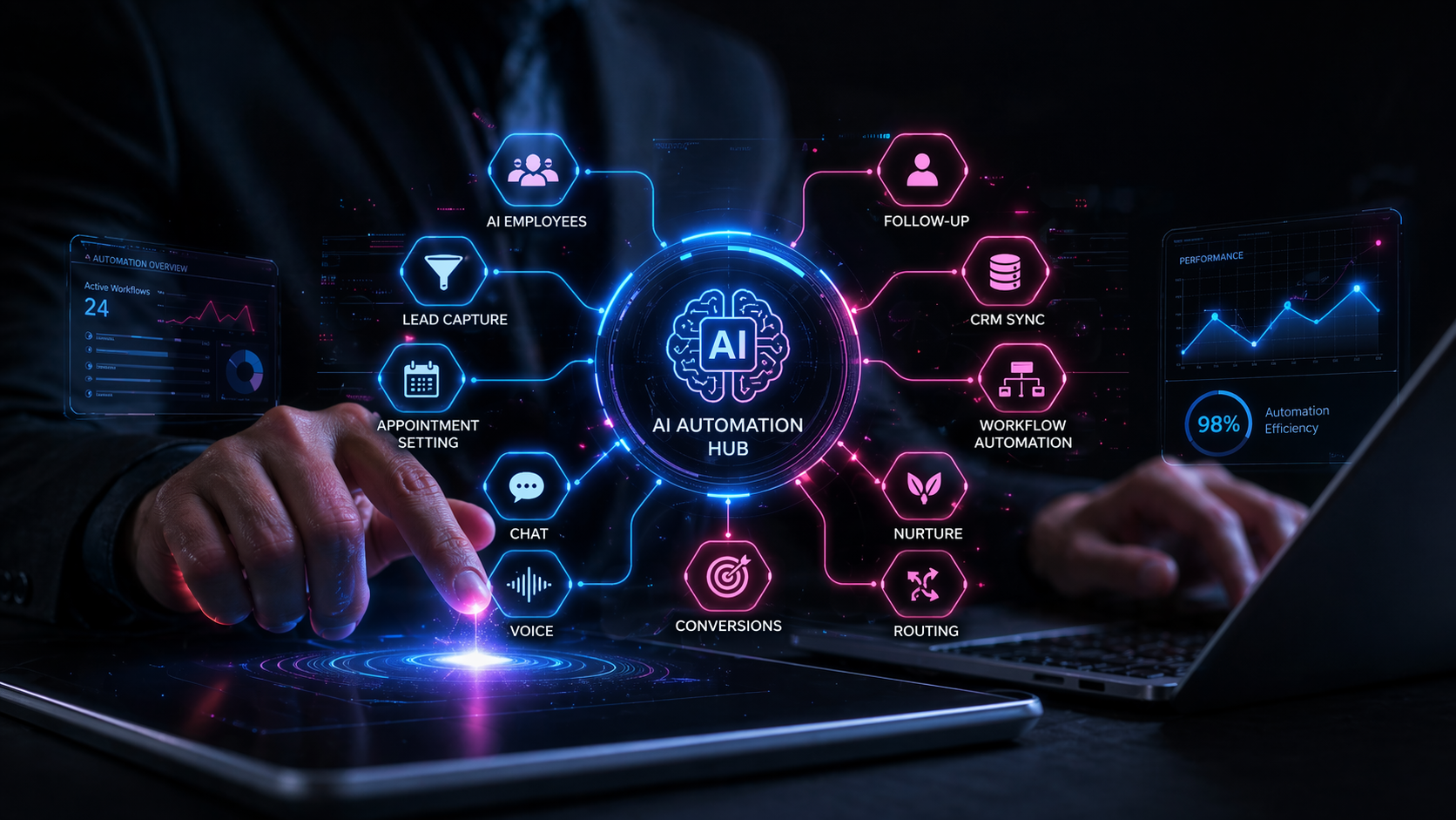 Futuristic AI employee systems