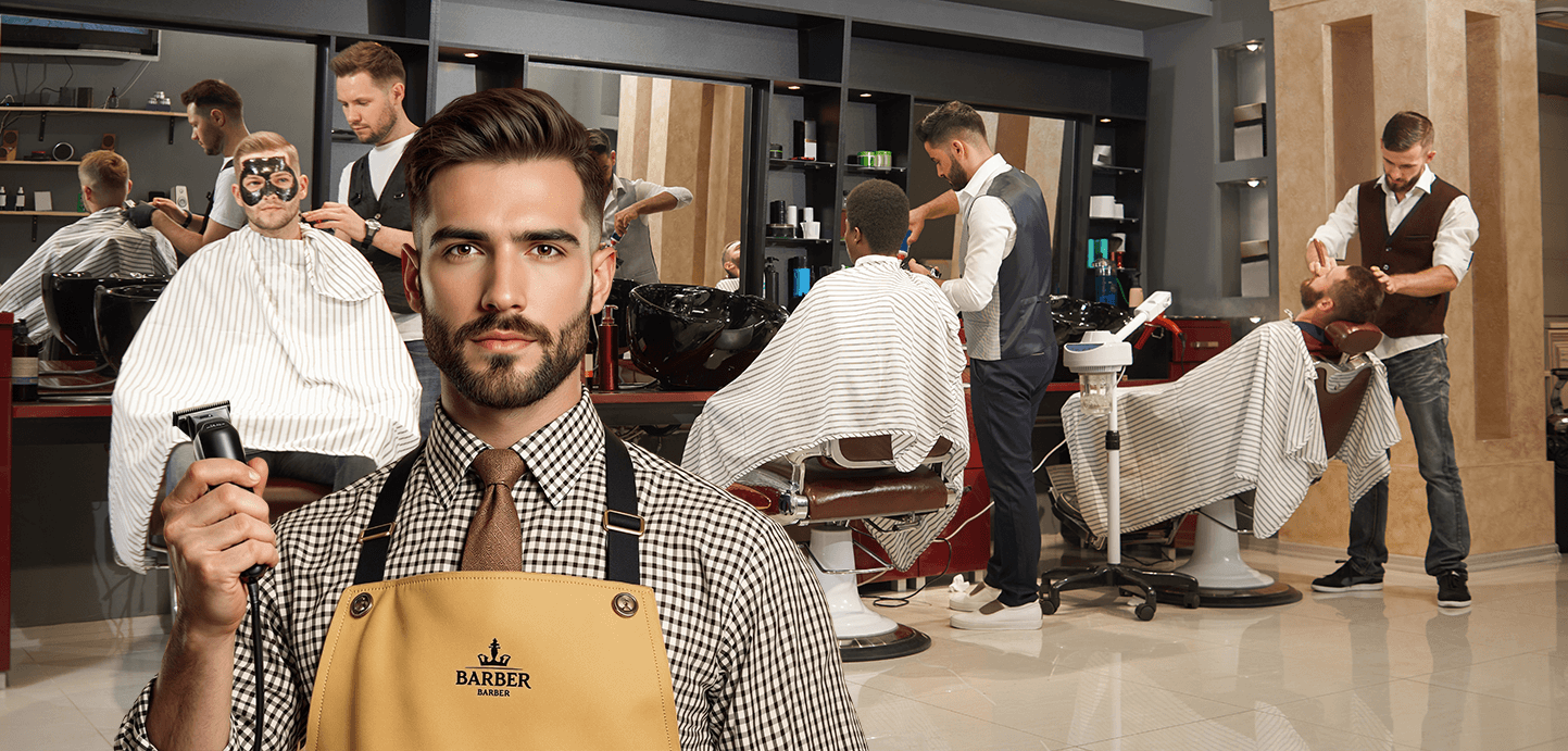 A barber in a barber shop