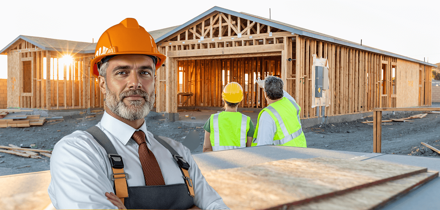 A construction company owner at a work site