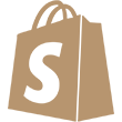 tan Shopify logo vector image