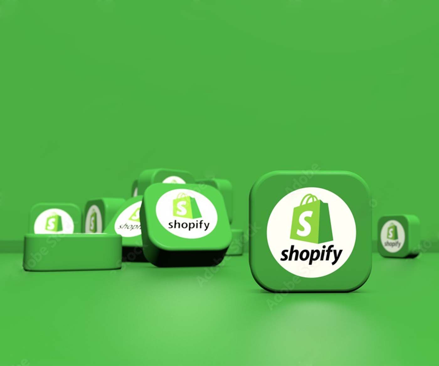 blocks with Shopify logo on them