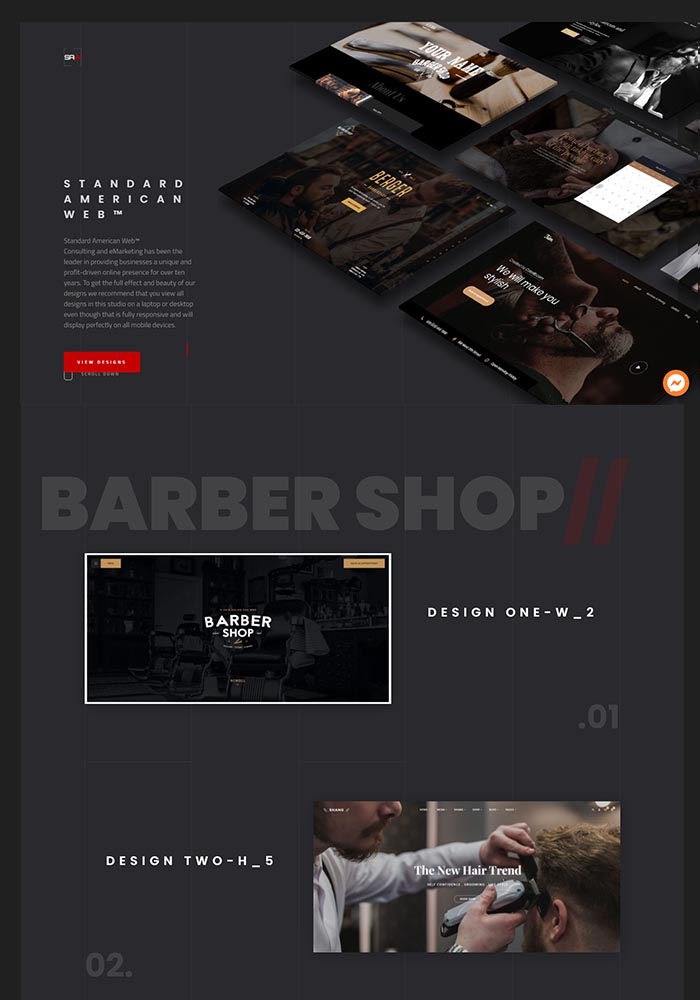 Barber Shop Website Design Studio