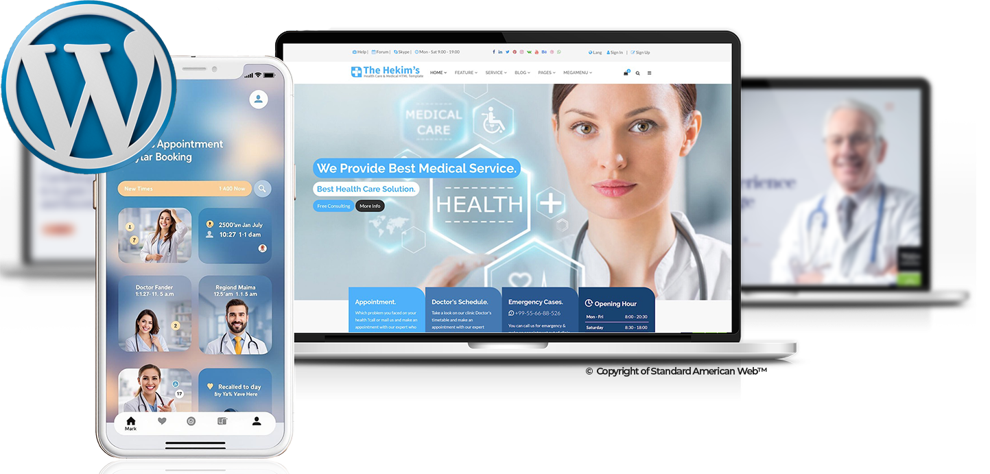 Responsive website mockup across devices